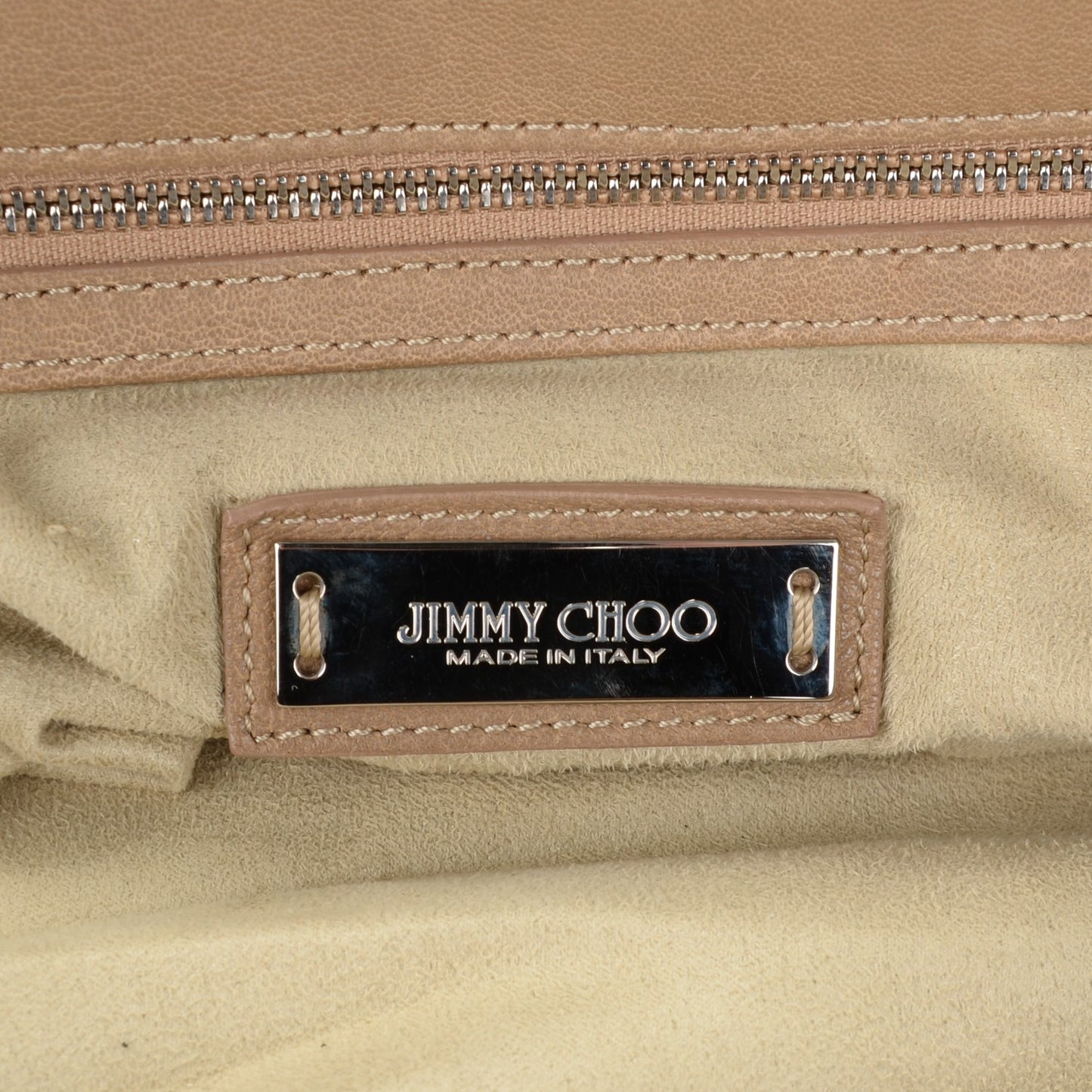 Lambskin Biker Large Hobo Beige