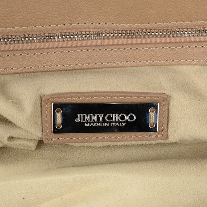 Jimmy Choo Lambskin Biker Large Hobo Beige 6 of 7