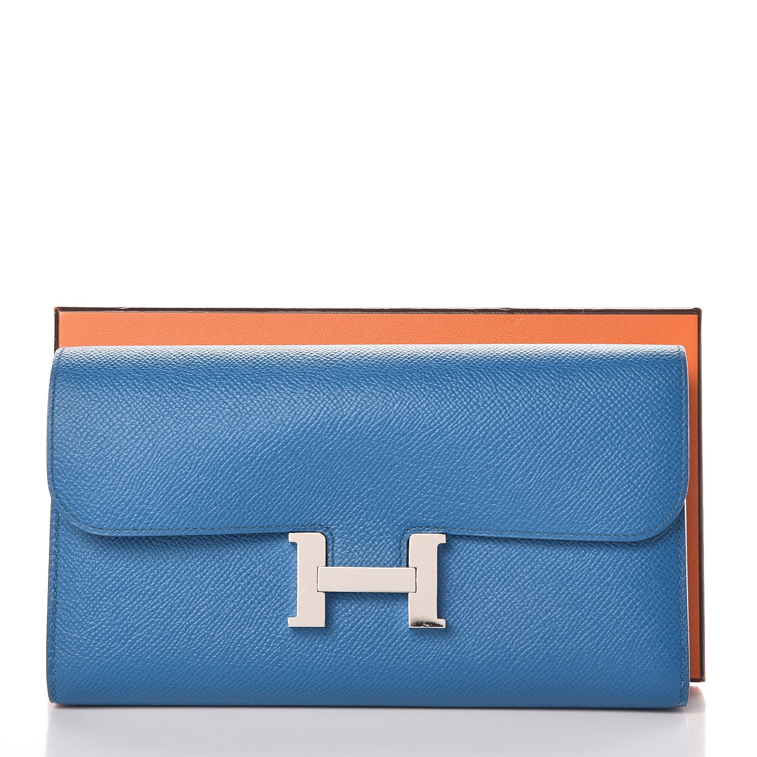 Hermes Epsom Constance Long Wallet Bleu Izmir 8 of 8