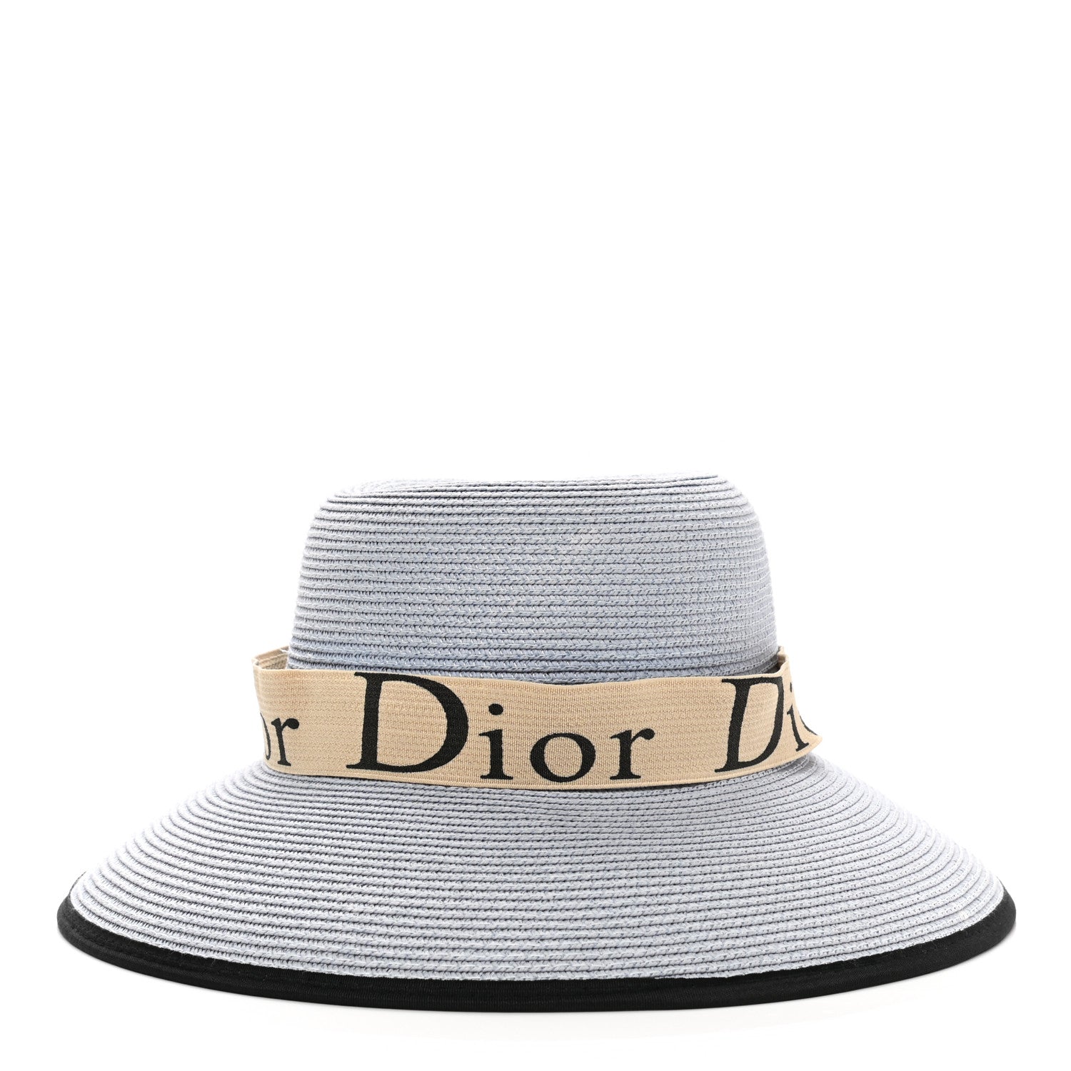 Christian Dior Straw Logo Hat Blue 4 of 11