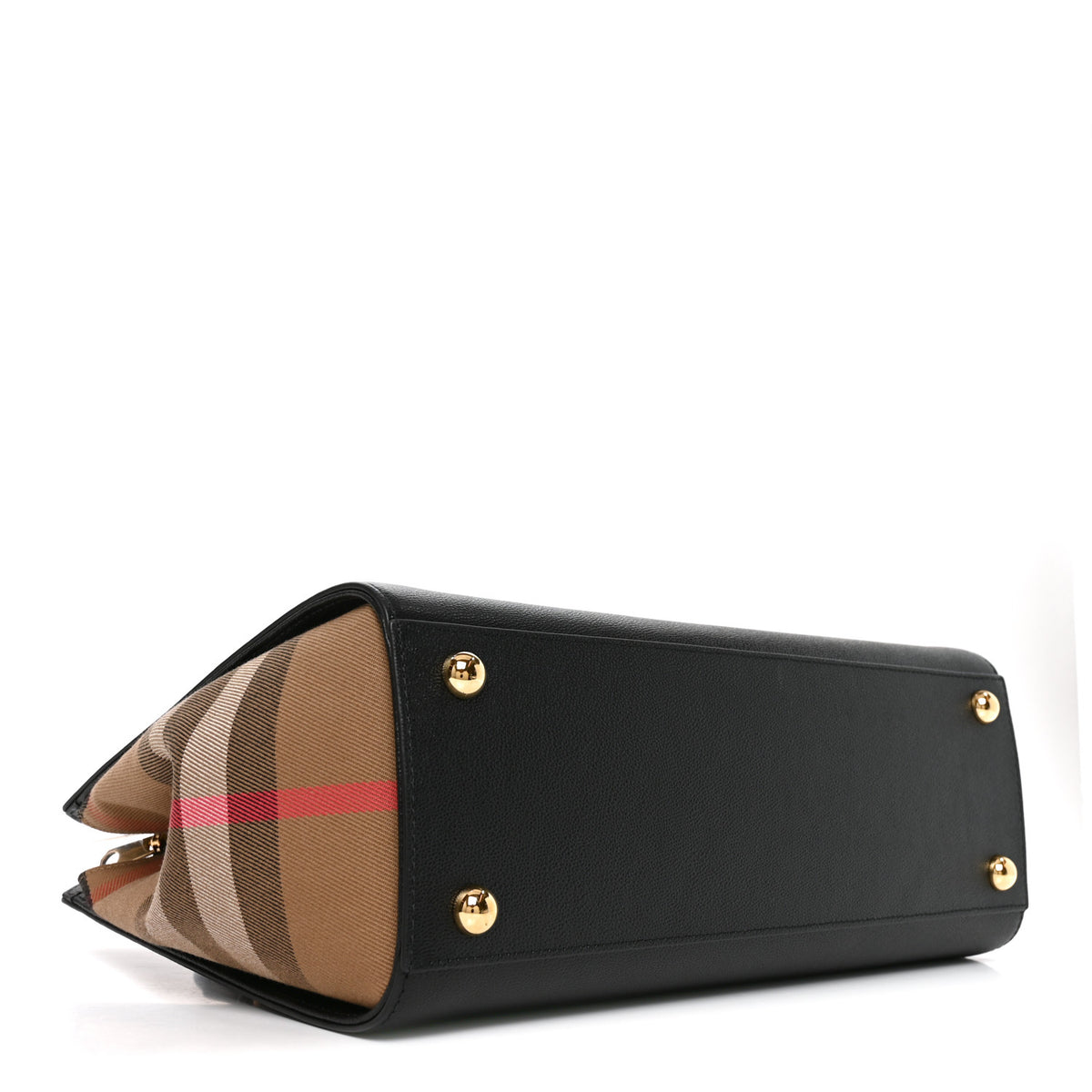Burberry Calfskin Mega Check Small Banwell Tote Black 3 of 8