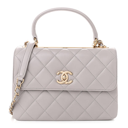 Chanel Lambskin Quilted Small Trendy CC Flap Dual Handle Bag Grey 1 of 11