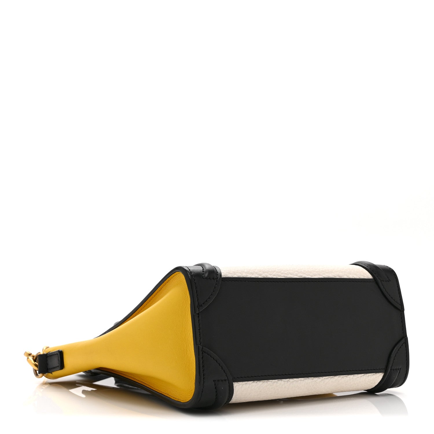 Celine Elephant Calfskin Nano Tri-Color Luggage Yellow 4 of 10