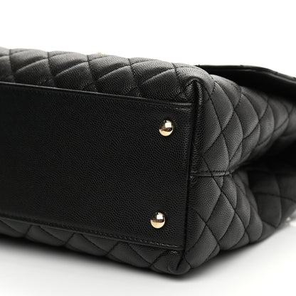 Chanel Caviar Quilted Medium Coco Handle Flap Black 19 of 27
