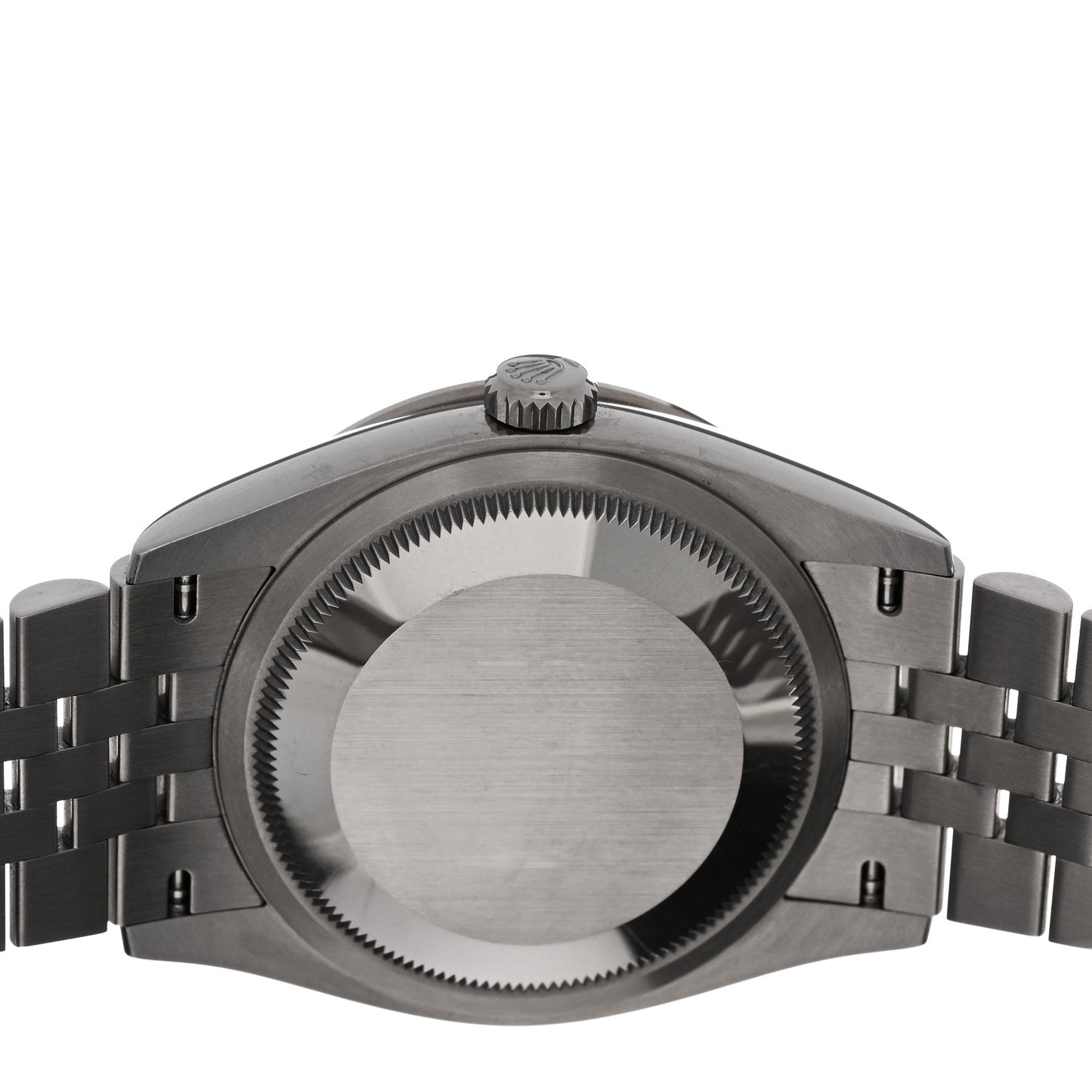 Stainless Steel 18K White Gold Diamond Bezel 36mm Oyster Perpetual Datejust Watch Blue 126284RBR