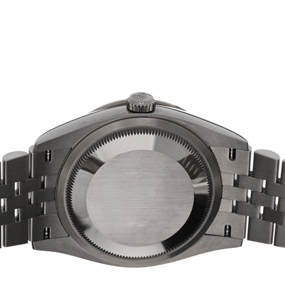 Rolex Stainless Steel 18K White Gold Diamond Bezel 36mm Oyster Perpetual Datejust Watch Blue 126284RBR 4 of 5
