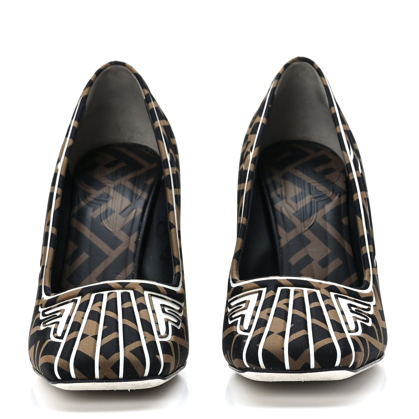 Lycra Film FF FFreedom Decollete Pumps 36.5 Tobacco Moro White