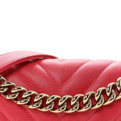 Chanel Lambskin Chevron Quilted Medium Boy Flap Pink 8 of 10