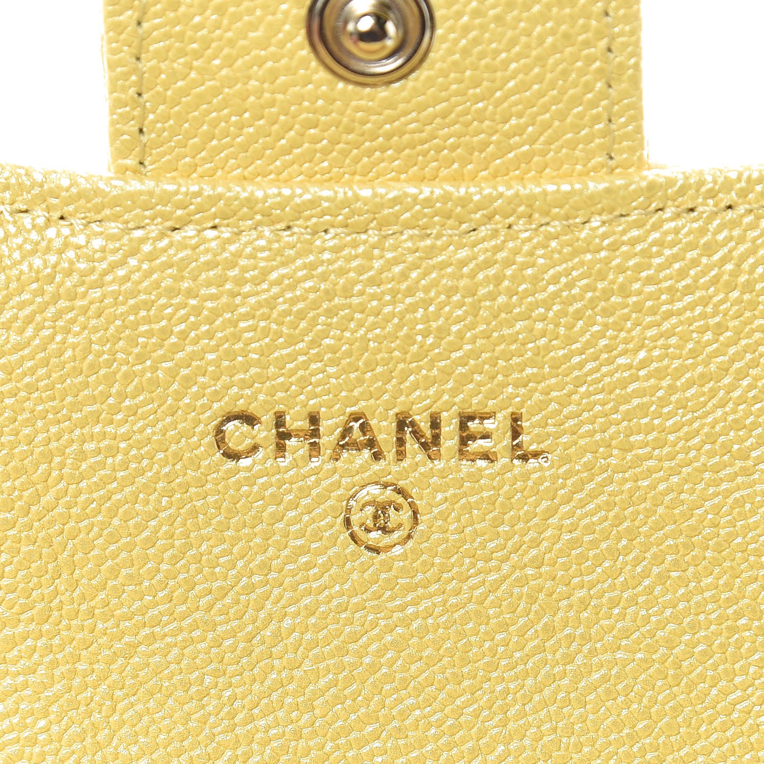 Chanel Iridescent Caviar Quilted Long Gusset Flap Wallet Yellow 6 of 9