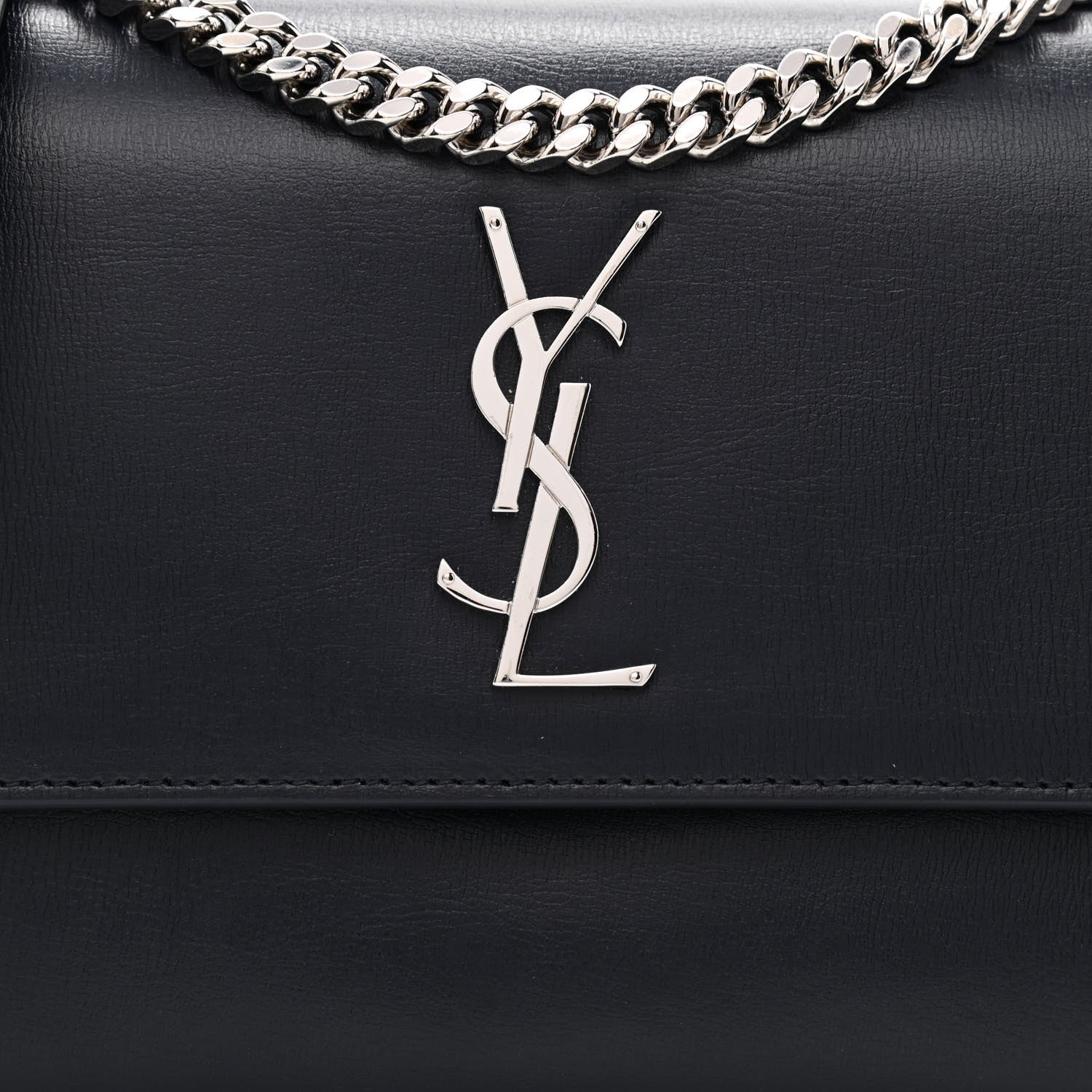 Saint Laurent Calfskin Medium Monogram Sunset Navy 7 of 10