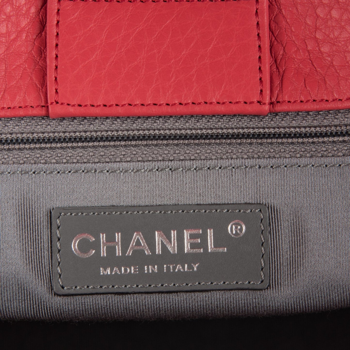 Calfskin Cerf Executive Shopper Tote Coral