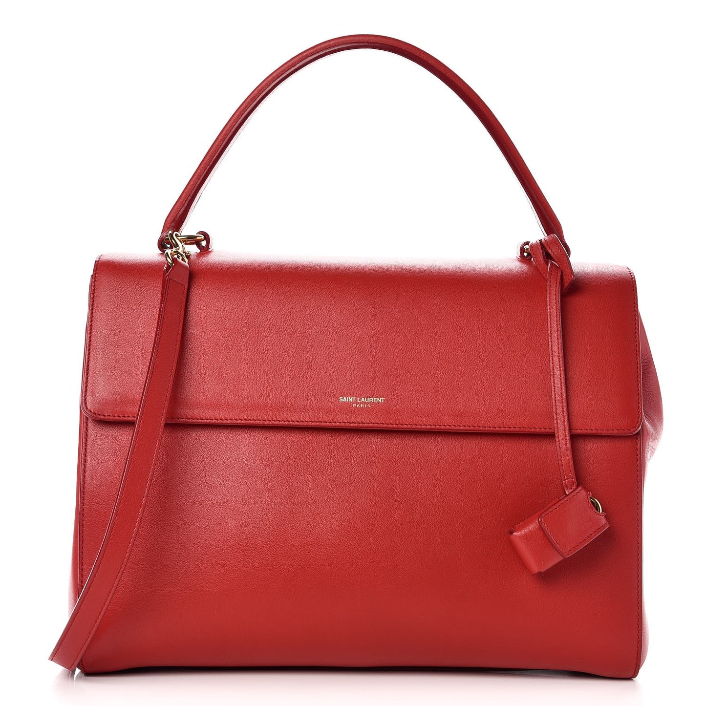 Calfskin Medium Moujik Top Handle Bag Lipstick Red