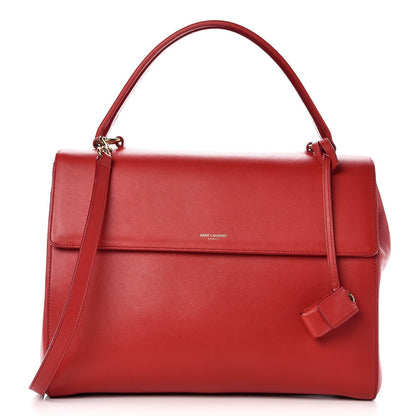 Saint Laurent Calfskin Medium Moujik Top Handle Bag Lipstick Red 1 of 18