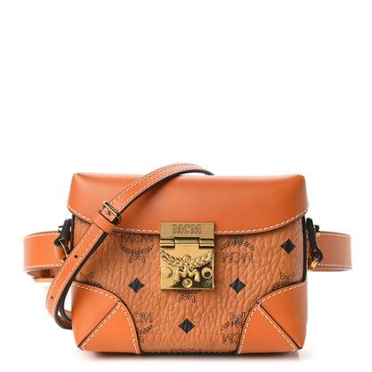 MCM Visetos Soft Berlin Convertible Belt Bag Cognac 1 of 10