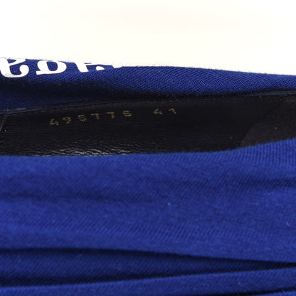 Balenciaga Jersey Crepe Political Campaign Logo Knife 115 Pointed Pumps 41 Pacifique White Rouge 10 of 11