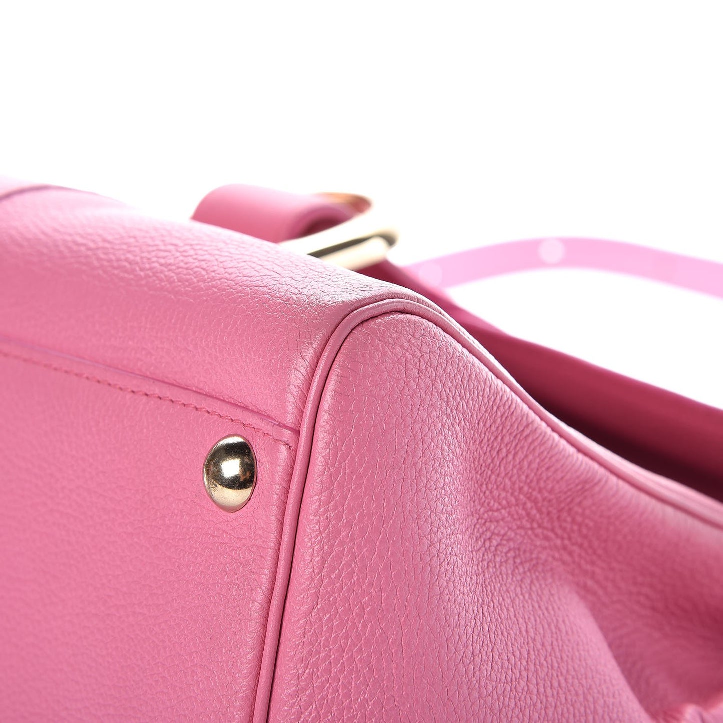 Grained Calfskin MM Brillant Satchel Pink