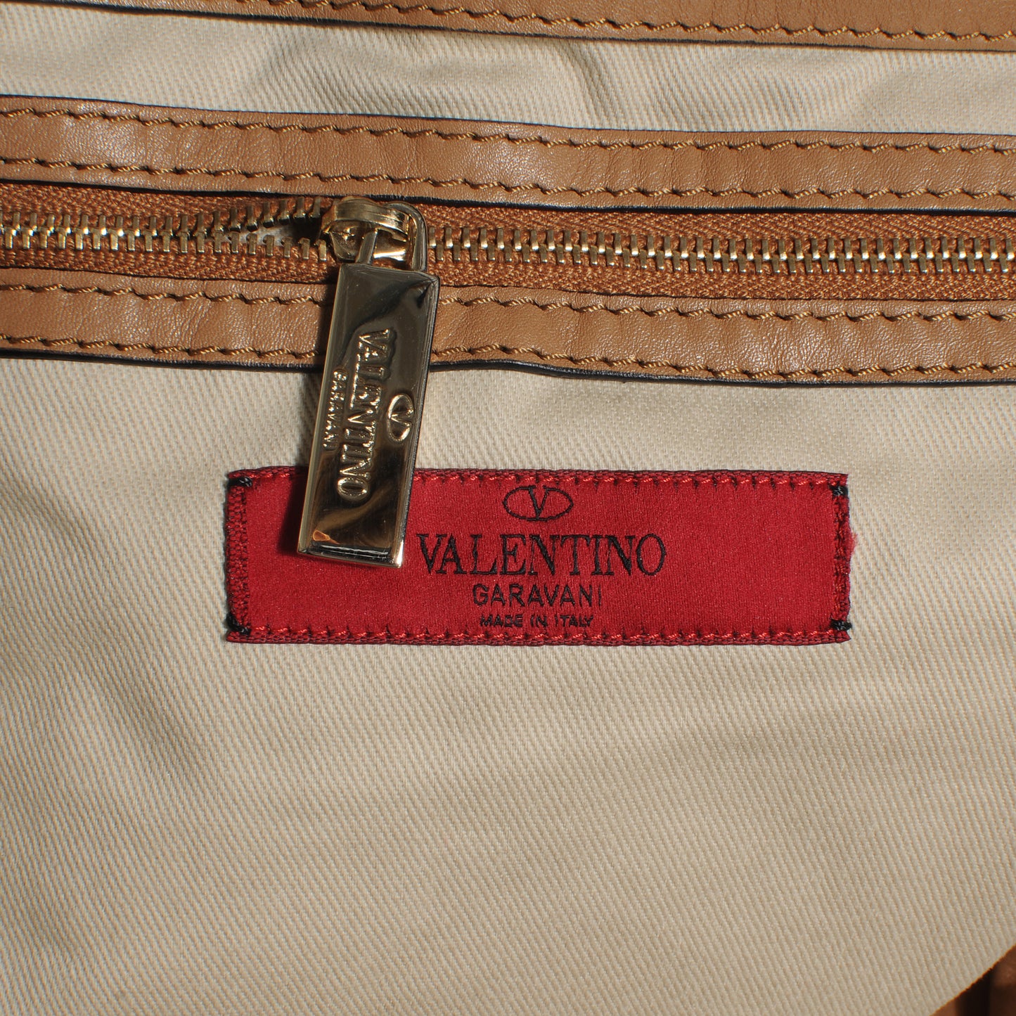 Nappa Leather Tote Camel