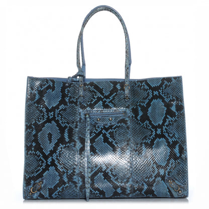 Balenciaga Python Papier A4 Tote Bleu 1 of 6
