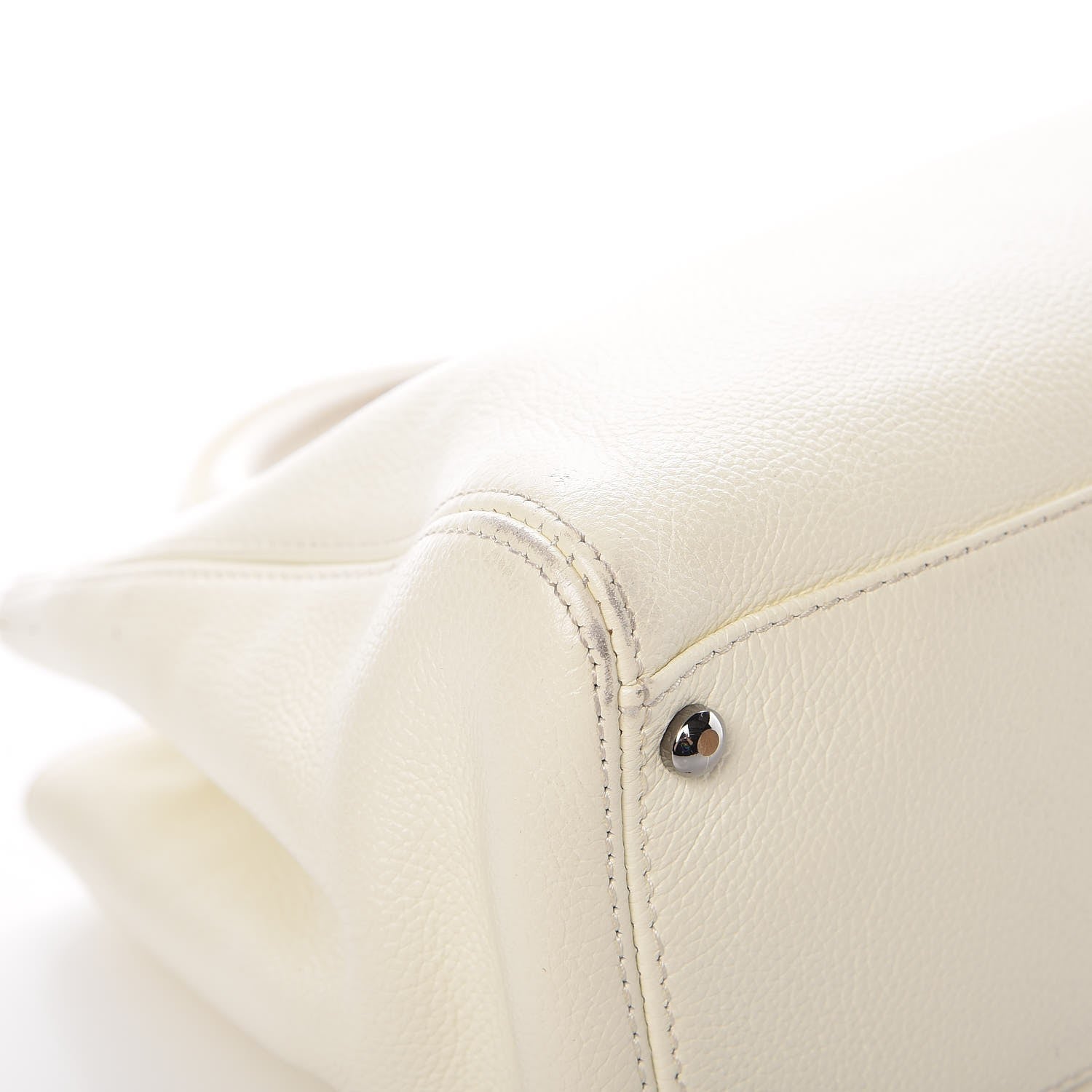 Chanel Calfskin Mademoiselle Lock Cerf Shopper Tote White 20 of 23