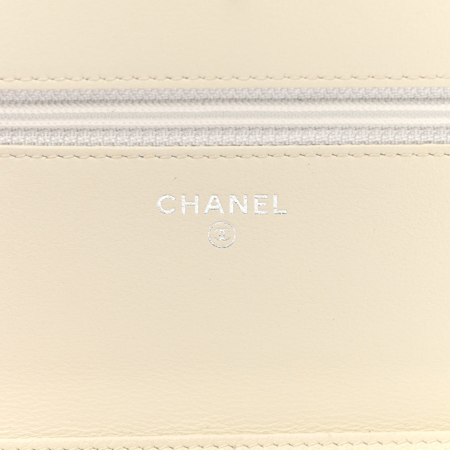 Chanel Caviar Sevruga Wallet on Chain WOC White 6 of 12