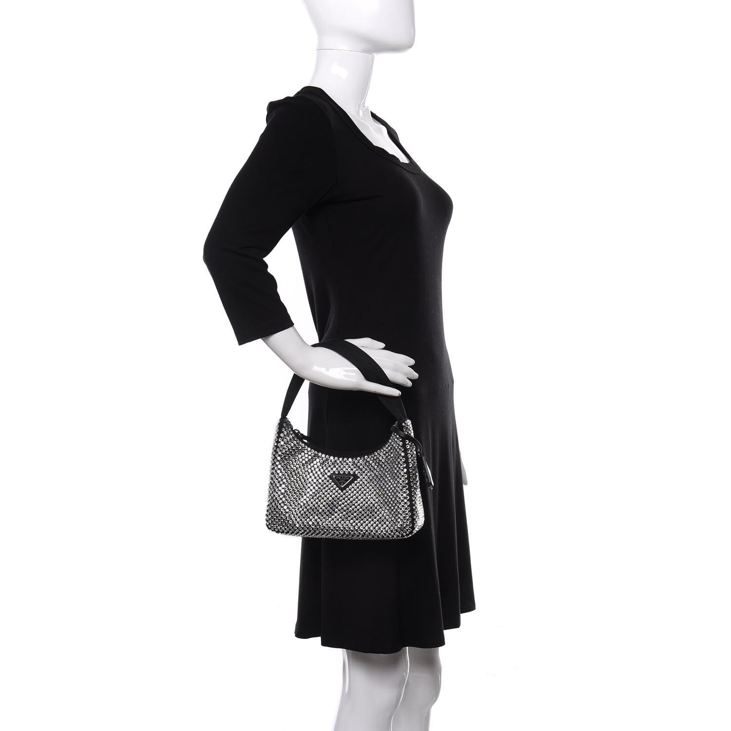 Satin Crystal Mini Re-Edition 2000 Bag Cristal