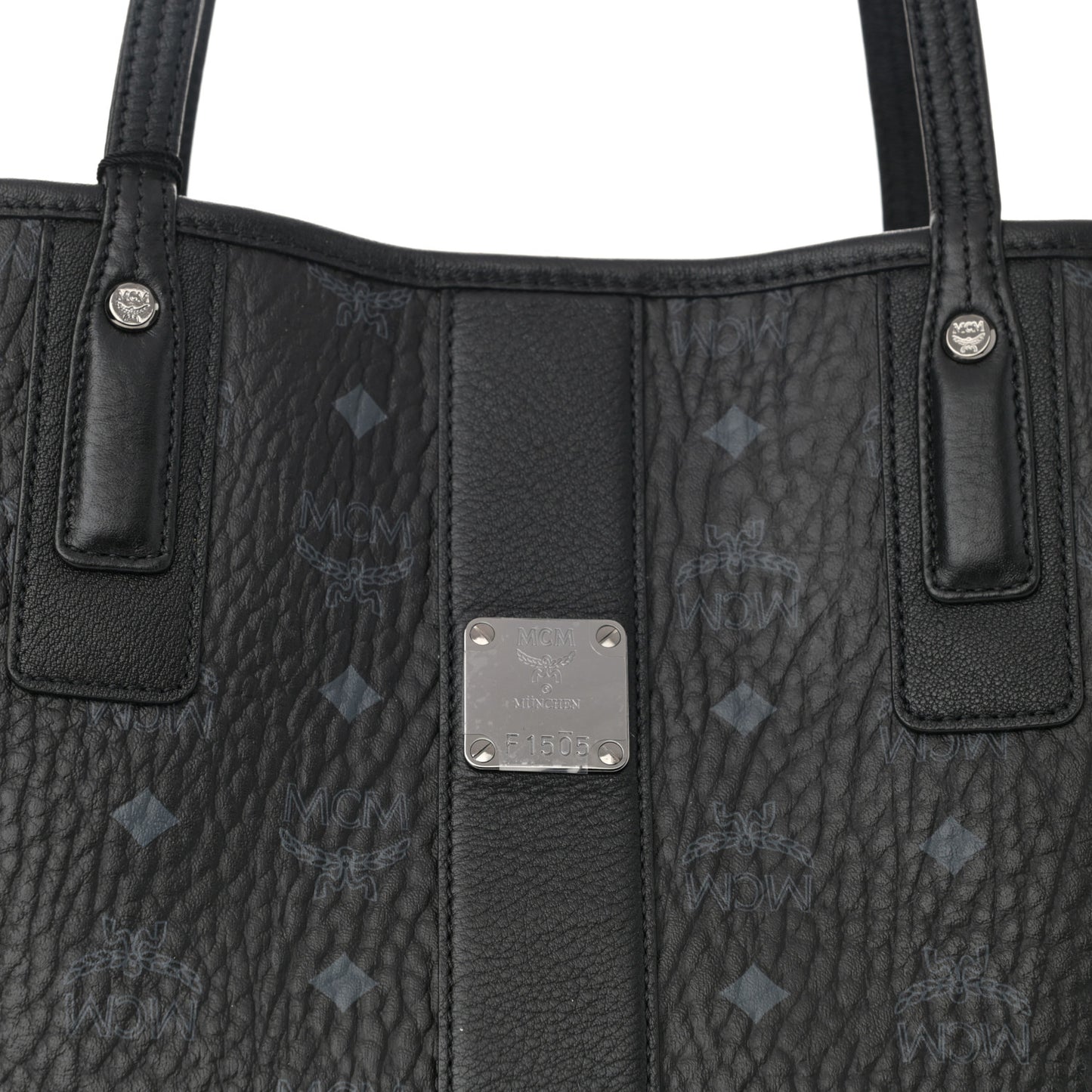 Visetos Medium Liz Reversible Shopper Tote Black