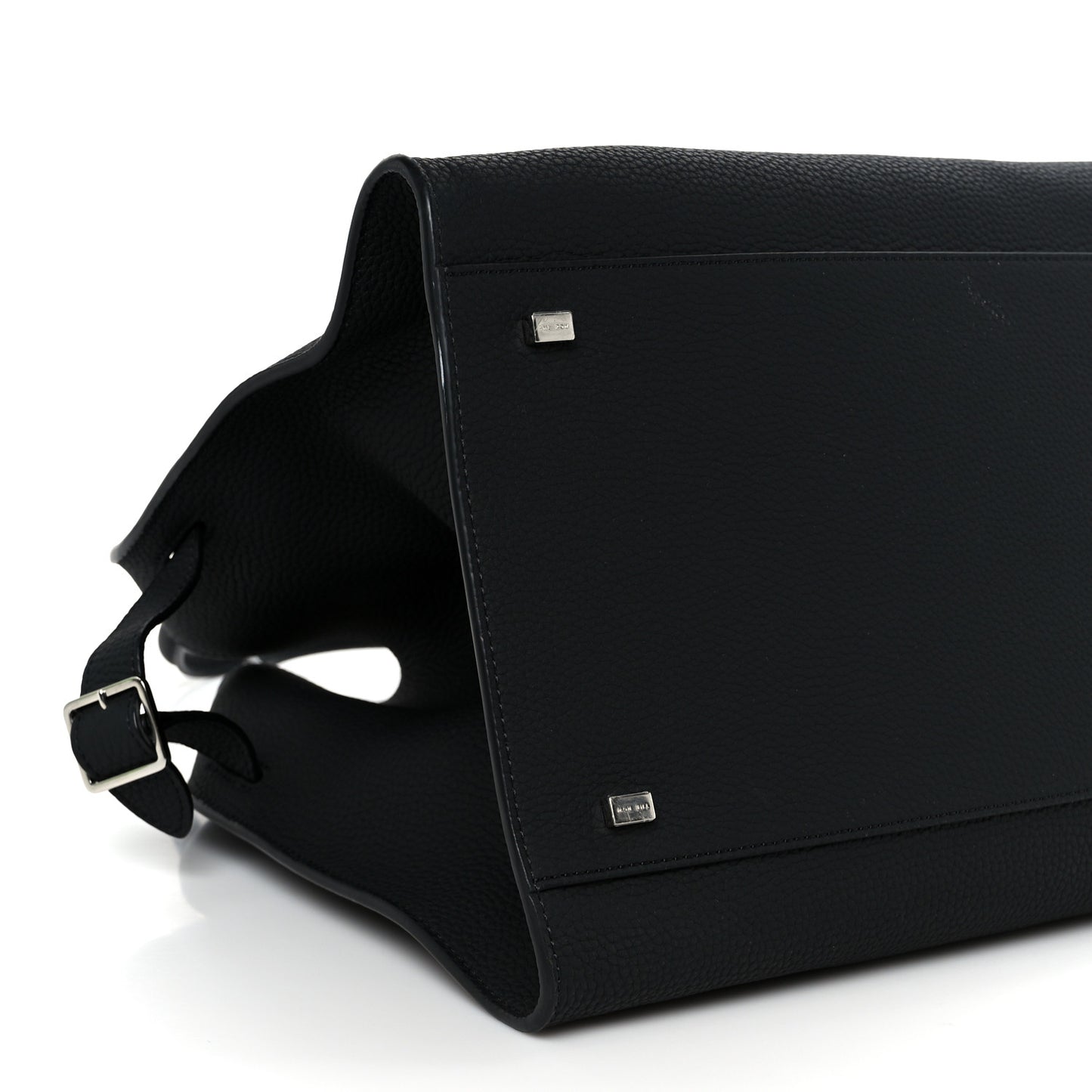 Matte Grained Calfskin Soft Margaux 15 Black