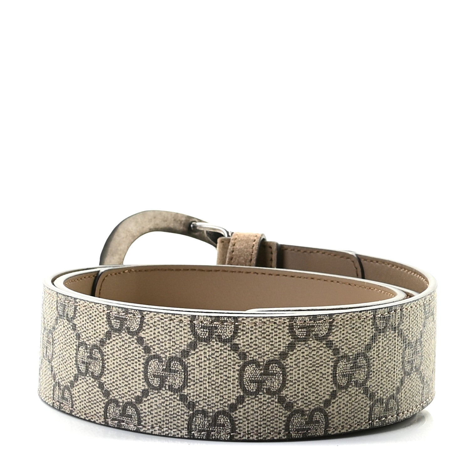 Gucci GG Supreme Monogram Suede Dionysus 40mm Belt 90 36 Beige Taupe 2 of 4