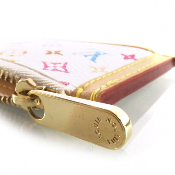 Monogram Multicolor Key Pouch White