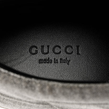 Gucci Glitter Fabric Studded Web Womens Sneakers 37.5 Silver 6 of 11