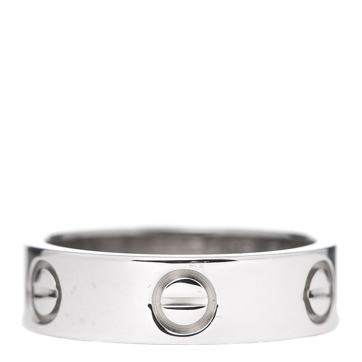 18K White Gold 5.5mm LOVE Ring 54 6.75