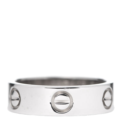 Cartier 18K White Gold 5.5mm LOVE Ring 54 6.75 1 of 5