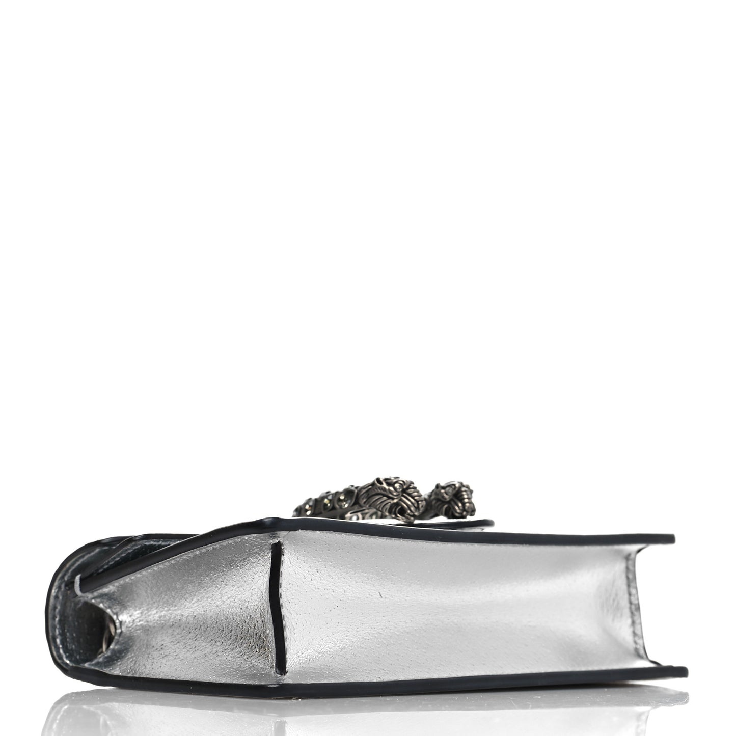 Metallic Calfskin Super Mini Dionysus Shoulder Bag Silver