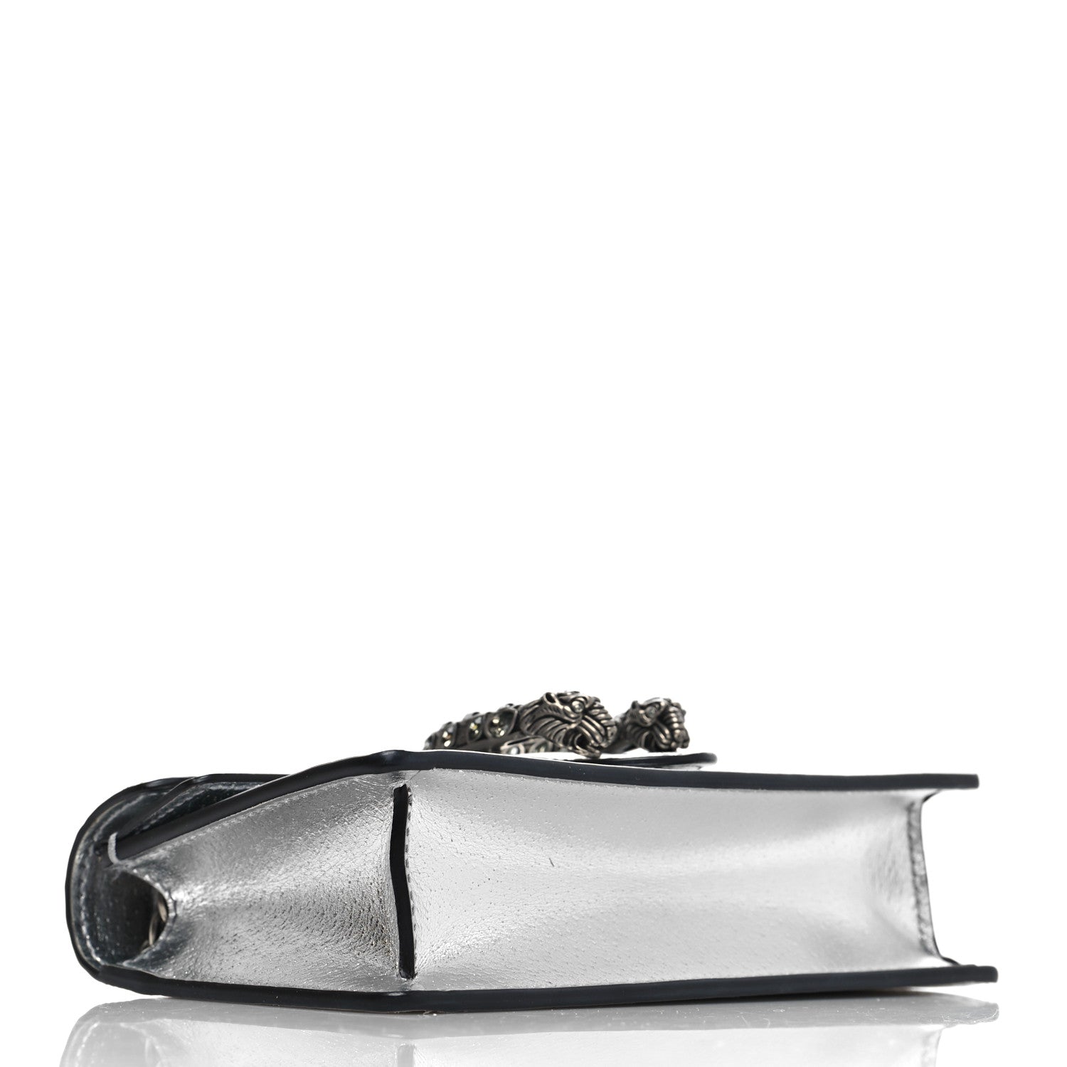 Gucci Metallic Calfskin Super Mini Dionysus Shoulder Bag Silver 4 of 10