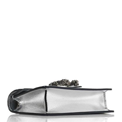 Gucci Metallic Calfskin Super Mini Dionysus Shoulder Bag Silver 4 of 10