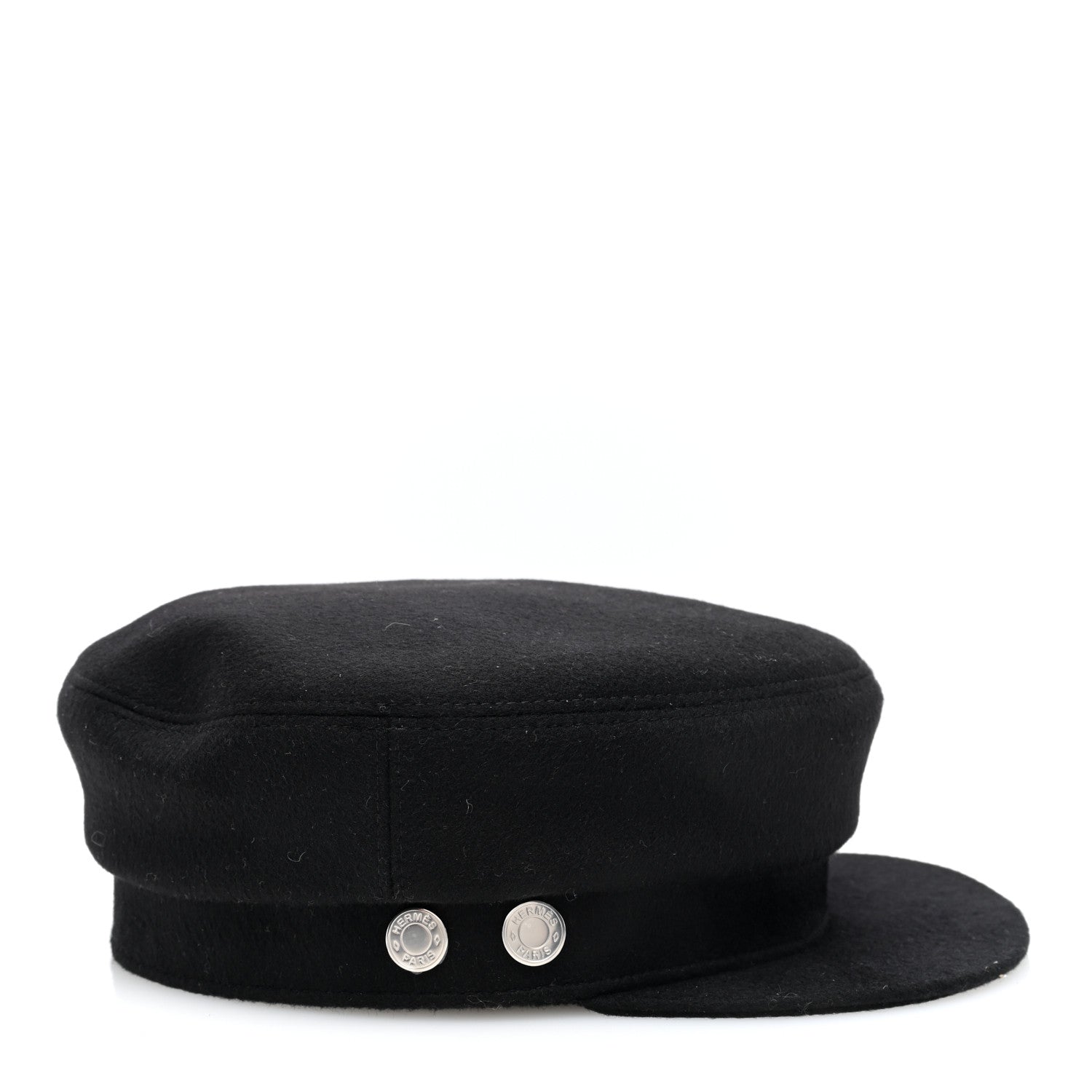Hermes Cashmere Swift Womens Deauville Cap 57 Black 6 of 8