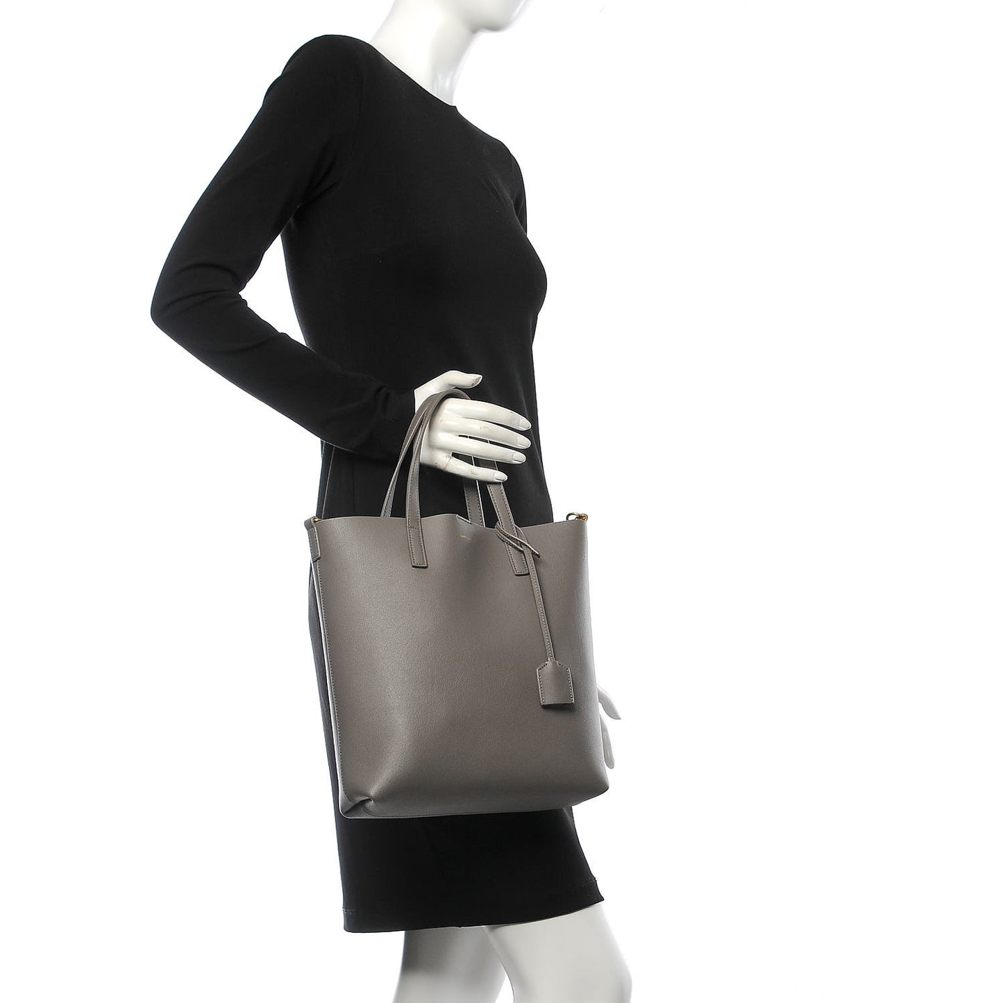 Calfskin Toy Shopping Tote Light Grey
