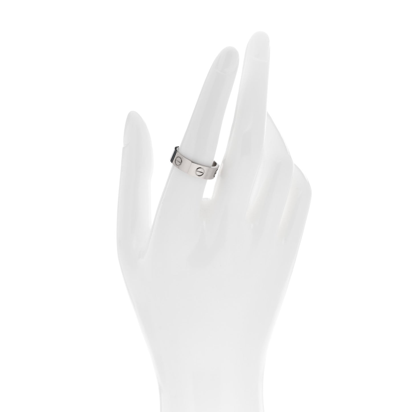 18K White Gold 5.5mm LOVE Ring 55 7.25