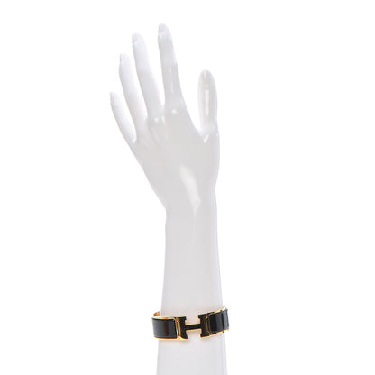Hermes Enamel Wide Clic Clac H Bracelet GM Black 2 of 5