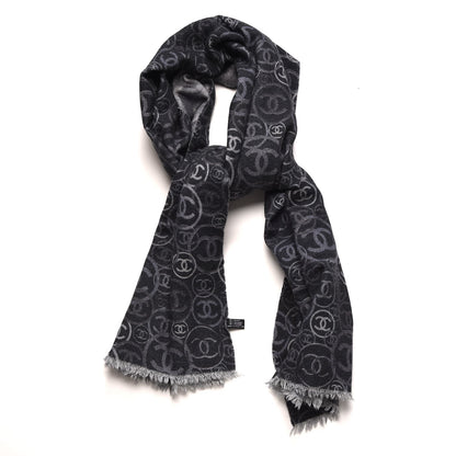 Chanel Cashmere CC Scarf Grey 1 of 6
