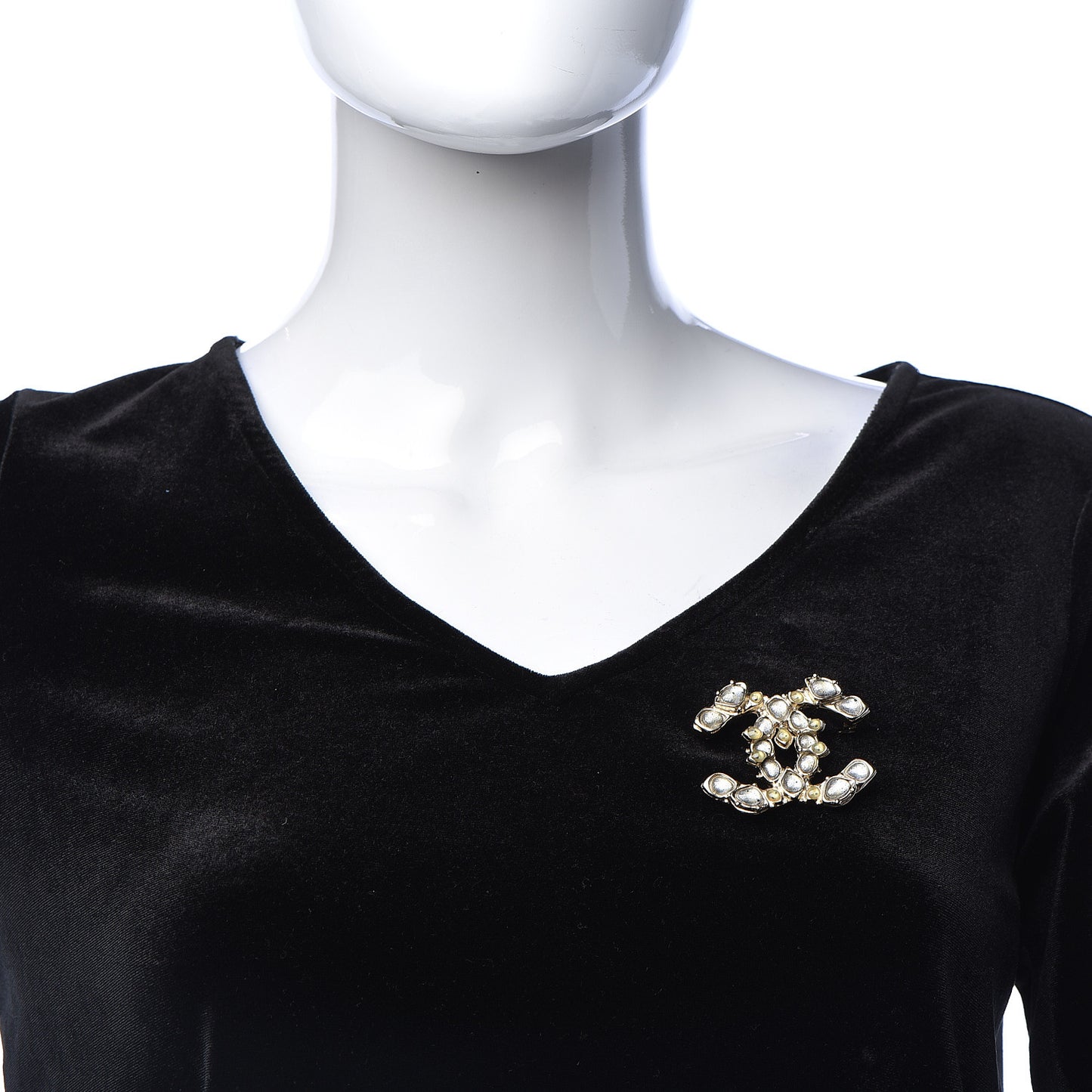 Resin CC Brooch Gold