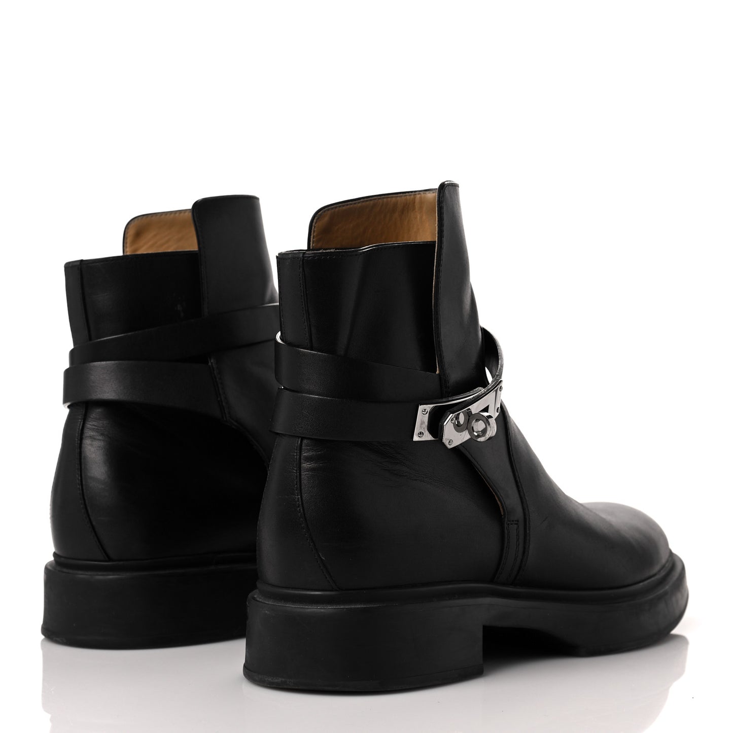 Calfskin Veo Ankle Boots 41.5 Black