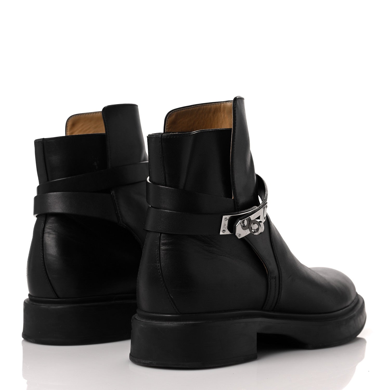 Hermes Calfskin Veo Ankle Boots 41.5 Black 4 of 8