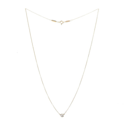 Tiffany 18K Yellow Gold Diamond .14ct Elsa Peretti Diamonds by the Yard Pendant Necklace 3 of 6