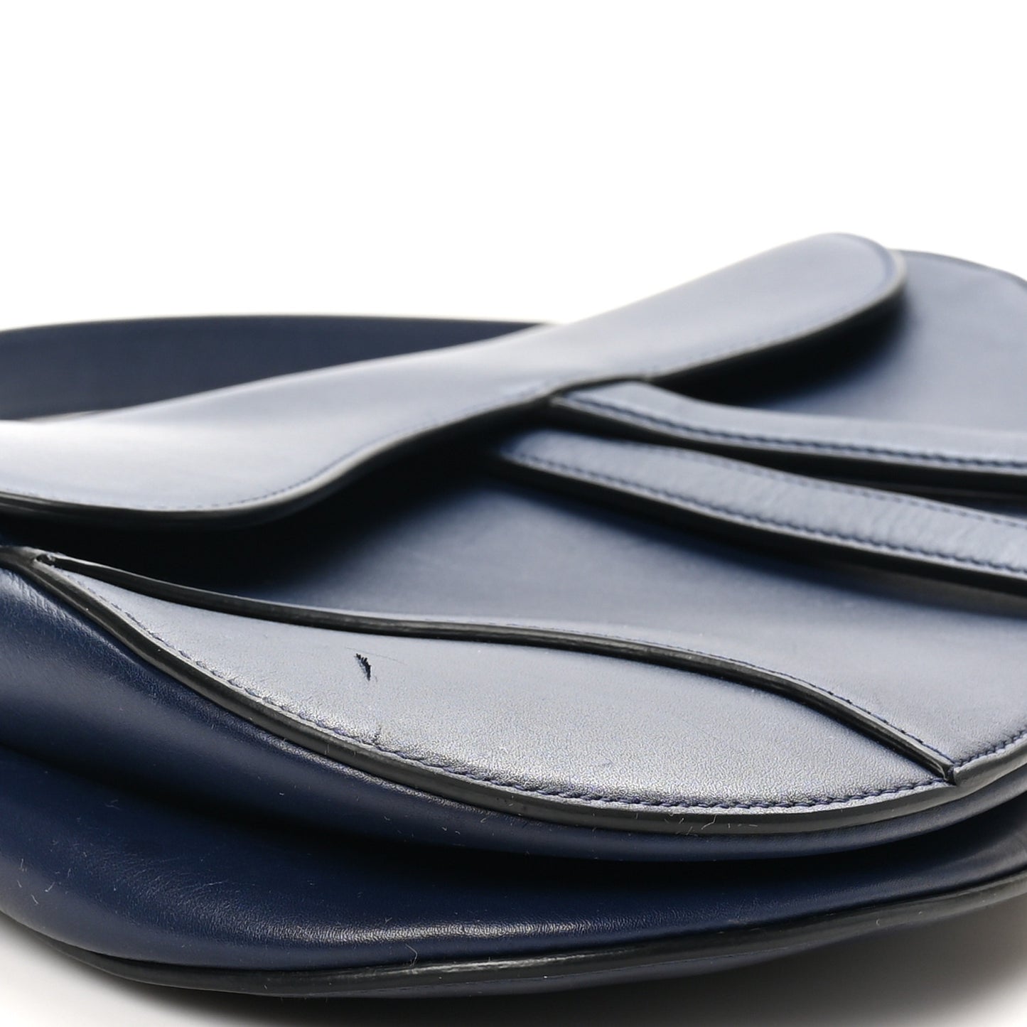 Calfskin Saddle Bag  Indigo Blue