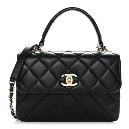 Chanel Lambskin Quilted Small Trendy CC Dual Handle Flap Bag Black 1 of 10