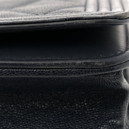 Chanel Caviar Quilted Boy Wallet On Chain WOC Navy 13 of 13