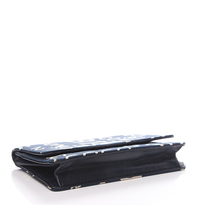 Chanel Denim Coco Wallet On Chain WOC Blue 3 of 12