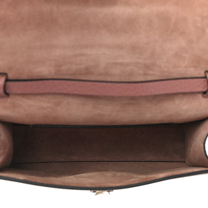 Valentino Garavani Pebbled Calfskin Medium Rockstud Flip Lock Crossbody Bag Dark Nude 4 of 11