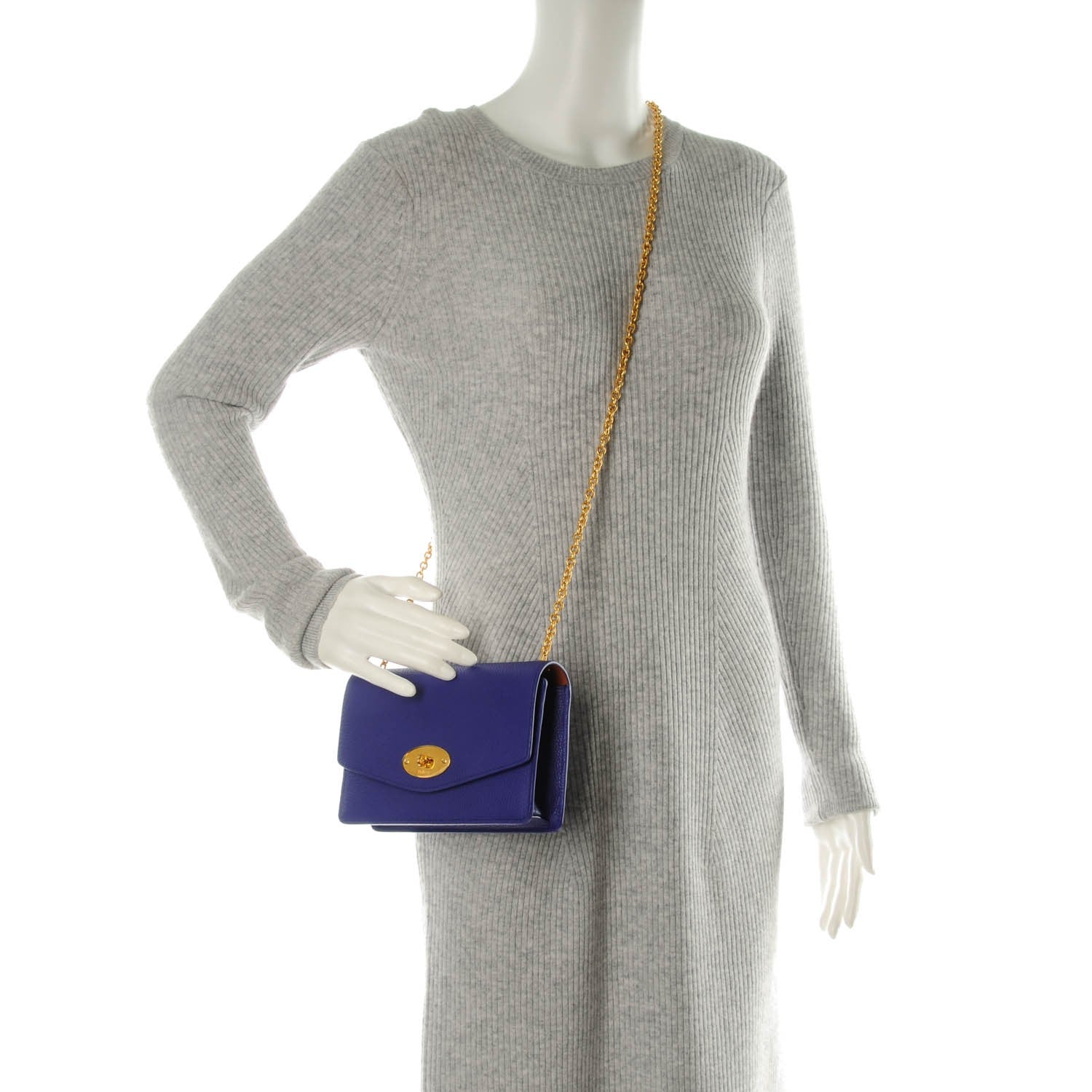 Mulberry Small Classic Grain Calfskin Small Darley Indigo 2 of 7